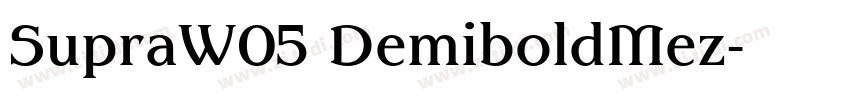 SupraW05 DemiboldMez字体转换